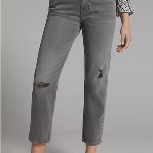 Pilcro and the Letterpress Gray Cropped Jeans
